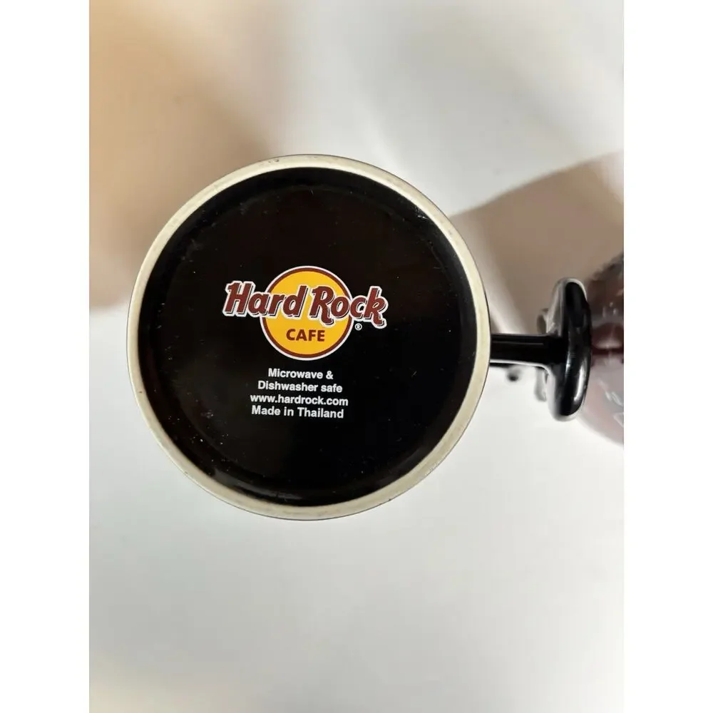 Lot Of 2 - Hard Rock Cafe Hollywood & Los Angeles Souvenir Mugs - Guitar Handle